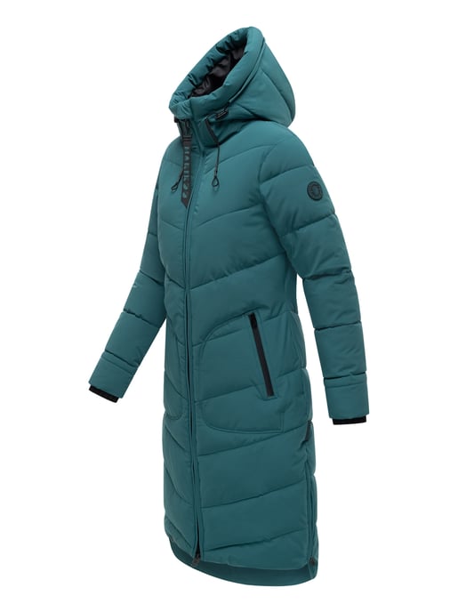 Abrigo de invierno para mujer Marikoo Benikoo con capucha y cuello acanalado – cálido y elegante - Image 3