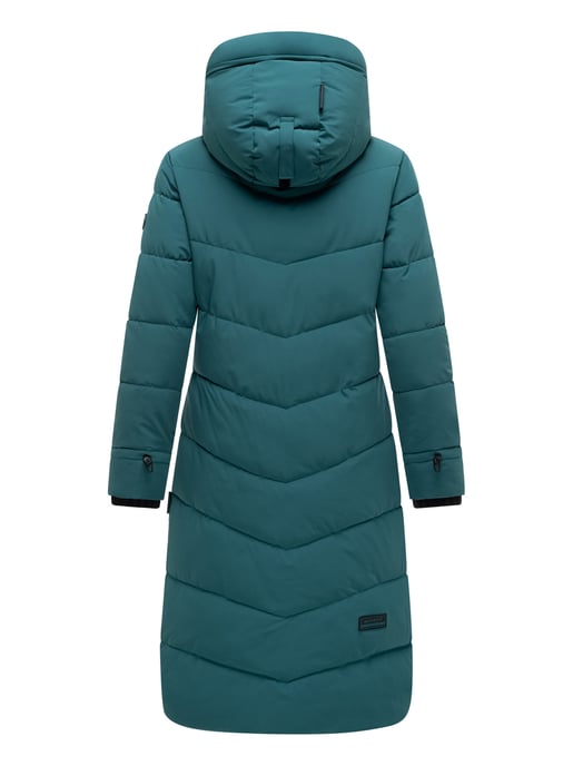 Abrigo de invierno para mujer Marikoo Benikoo con capucha y cuello acanalado – cálido y elegante - Image 4