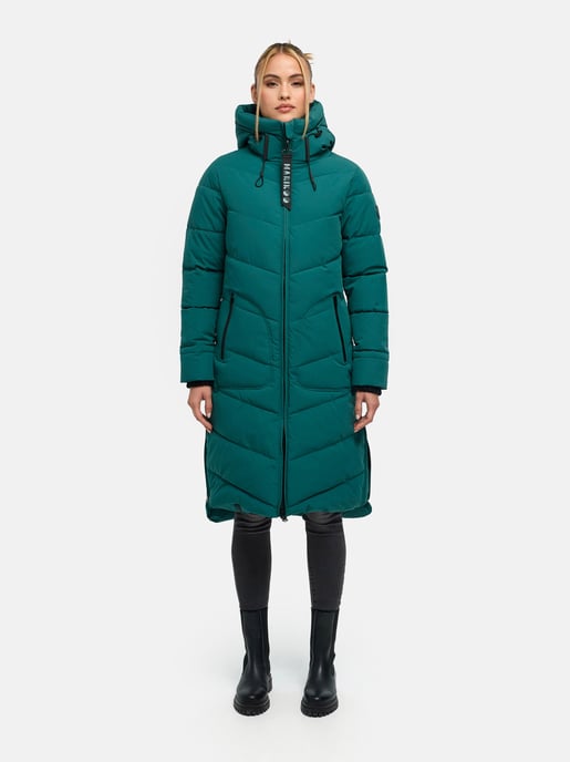 Abrigo de invierno para mujer Marikoo Benikoo con capucha y cuello acanalado – cálido y elegante - Image 6
