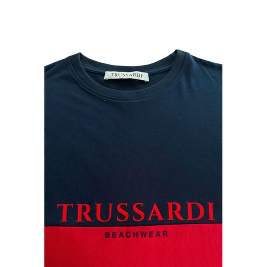 Camiseta de Hombre de Algodón Rojo Trussardi Beachwear - Image 3
