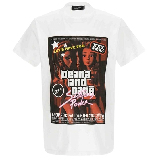 Camiseta Blanca Con Estampado De Deana Y Dana De Dsquared2 - Image 1