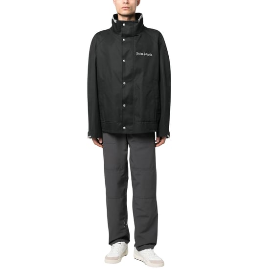 Chaqueta Bomber Negra Con Logotipo Clásico De Palm Angels - Image 2