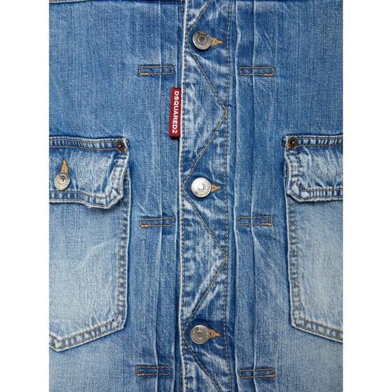 Chaqueta Vaquera Cuadrada Heritage De Dsquared2 En Azul Marino - Image 5