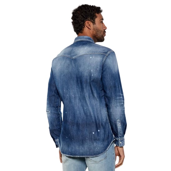 Camisa Vaquera Cool Guy De Dsquared2 Azul Marino - Image 3