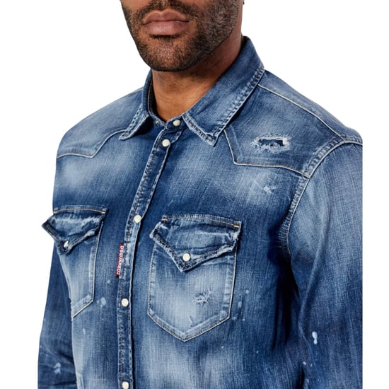 Camisa Vaquera Cool Guy De Dsquared2 Azul Marino - Image 5