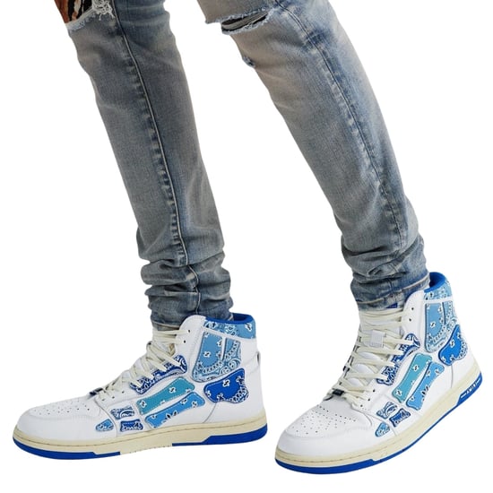 Amiri Skel Top Hi Bandana Azul - Image 2