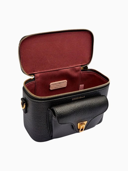 Bolso de Mano de Cuero Negro Coccinelle - Image 4