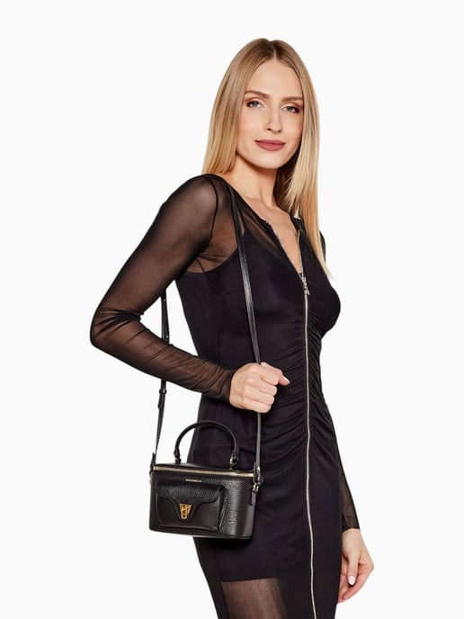 Bolso de Mano de Cuero Negro Coccinelle - Image 5