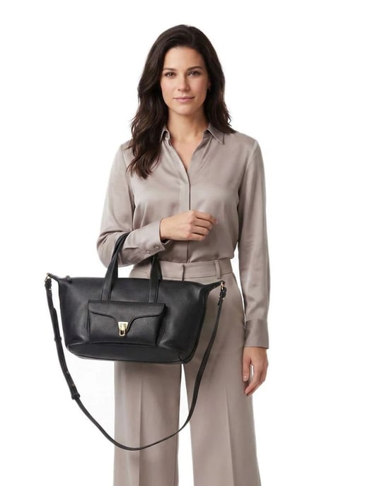 Bolso de Mujer de Cuero Negro Coccinelle - Image 6