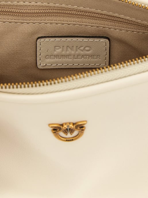 Bolso cruzado de piel de cabra blanca PINKO - Image 4