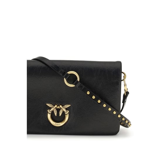 Bolso de Hombro de PIEL DE CABRA Negra PINKO - Image 4