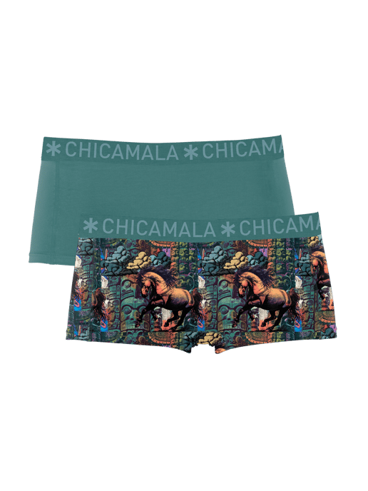 Chicamala Braguitas Bóxer para Niña - Pack de 2 - Ropa Interior para Niña - Image 1