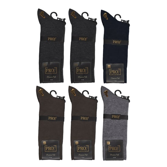 6 Pares de Calcetines Altos Sin Costuras de Algodón para Hombre S15100 - Image 6