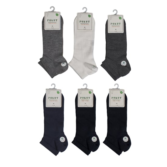 6 Pares de Calcetines Cortos sin Costuras para Hombre S9101 - Image 6