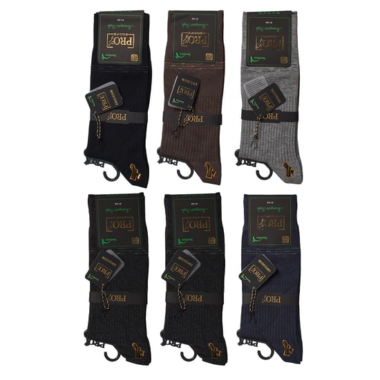 6 Pares de Calcetines Ejecutivos Altos de Hombre Sin Costuras S17678 - Image 6