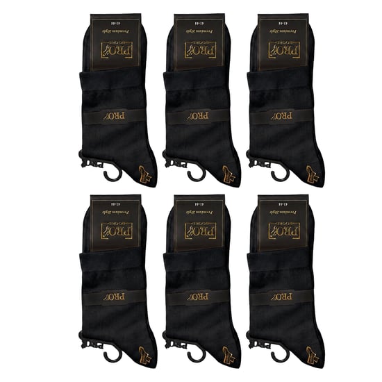 6 Pares de Calcetines de Algodón para Hombre de Estilo Ejecutivo hasta la Pantorrilla S15351 - Image 6