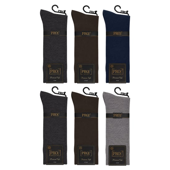 6 Pares de Calcetines Altos Sin Costura de Algodón para Hombre Ejecutivo S15001 - Image 5