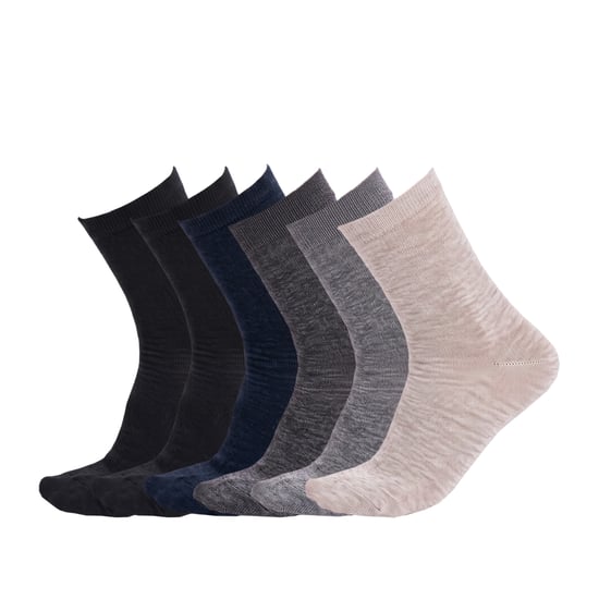 6 Pares de Calcetines Sin Costura para Hombre Ejecutivo de Media Pantorrilla S9901 - Image 1