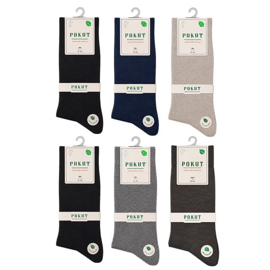 6 Pares de Calcetines Sin Costura para Hombre Ejecutivo de Media Pantorrilla S9901 - Image 6