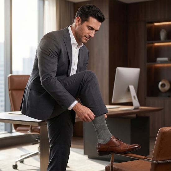 6 Pares de Calcetines Altos Sin Costuras de Bambú para Hombre S17630 - Image 5