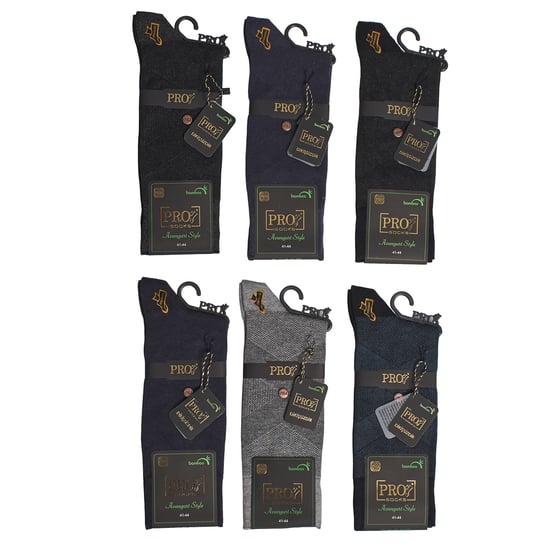 6 Pares de Calcetines Altos Sin Costuras de Bambú para Hombre S17630 - Image 6