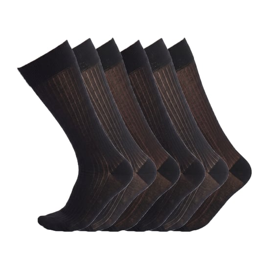 6 Pares de Calcetines Altos Sin Costura para Hombre S9802 - Image 1