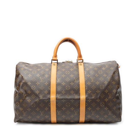 Louis Vuitton Keepall 50 en marrón Lienzo recubierto - Image 1