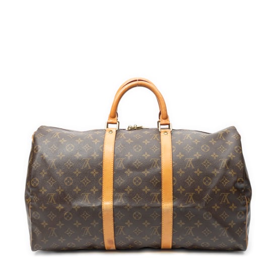 Louis Vuitton Keepall 50 en marrón Lienzo recubierto - Image 5