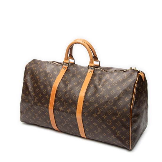 Louis Vuitton Keepall 55 en marrón Lienzo recubierto - Image 2