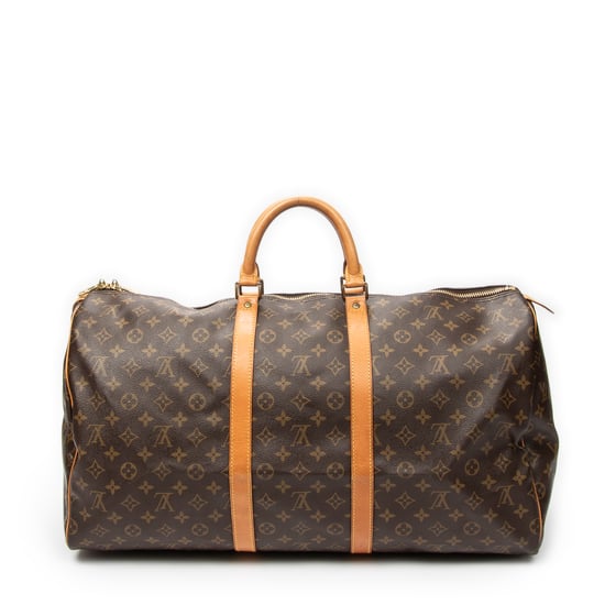 Louis Vuitton Keepall 55 en marrón Lienzo recubierto - Image 5