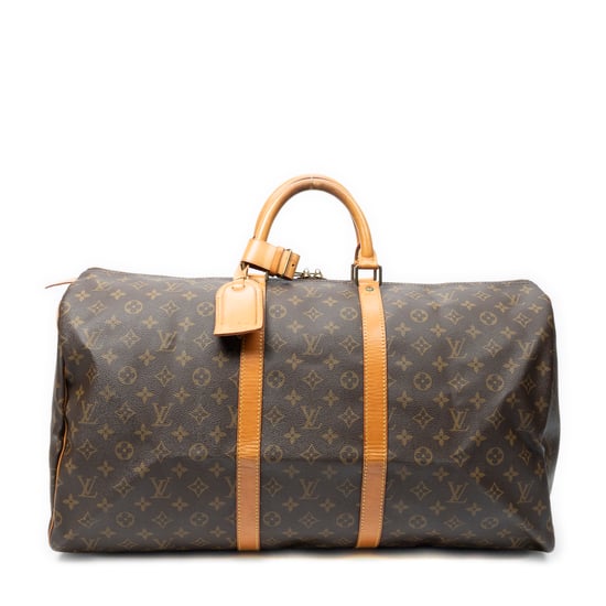 Louis Vuitton Keepall 55 en marrón Lienzo recubierto - Image 1
