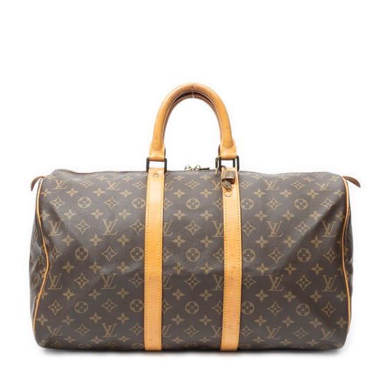 Louis Vuitton Keepall 45 en marrón Lienzo recubierto - Image 1