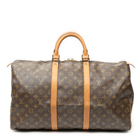 Louis Vuitton Keepall 50 en marrón Lienzo recubierto - Image 1