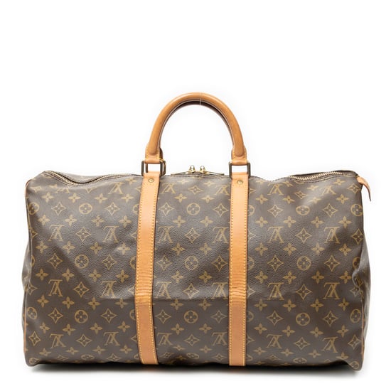 Louis Vuitton Keepall 50 en marrón Lienzo recubierto - Image 5