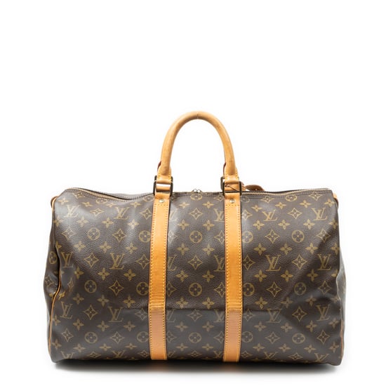 Louis Vuitton Keepall 45 en marrón Lienzo recubierto - Image 1