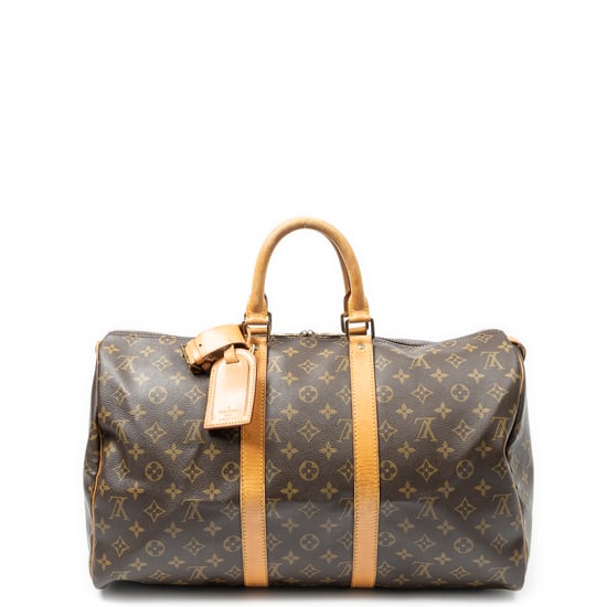 Louis Vuitton Keepall 45 en marrón Lienzo recubierto - Image 5