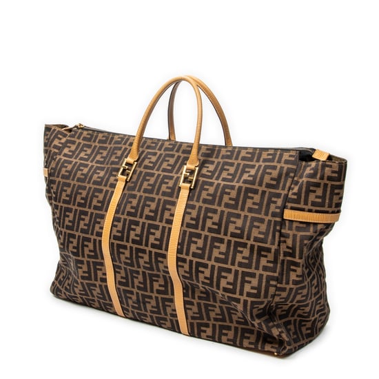 Fendi Collapsible Weekender en marrón Lienzo - Image 2