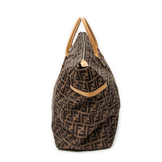 Fendi Collapsible Weekender en marrón Lienzo - Image 4