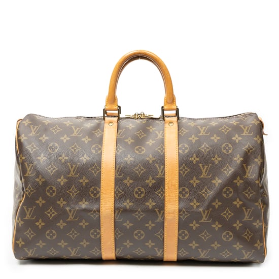 Louis Vuitton Keepall 45 en marrón Lienzo recubierto - Image 1