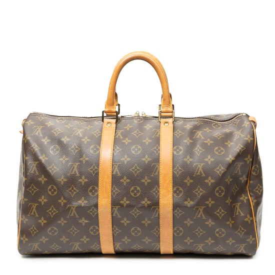 Louis Vuitton Keepall 45 en marrón Lienzo recubierto - Image 5