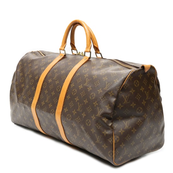 Louis Vuitton Keepall 55 en marrón Lienzo recubierto - Image 2