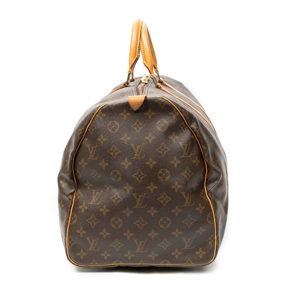 Louis Vuitton Keepall 55 en marrón Lienzo recubierto - Image 3