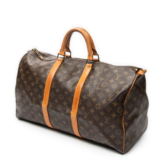 Louis Vuitton Keepall 50 en marrón Lienzo recubierto - Image 2