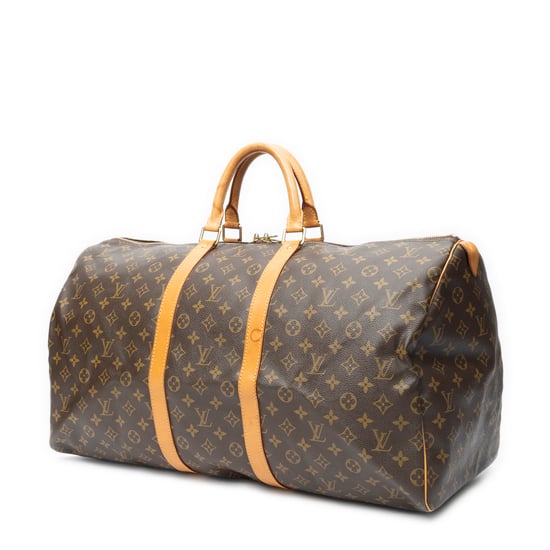 Louis Vuitton Keepall 55 en marrón Lienzo recubierto - Image 2