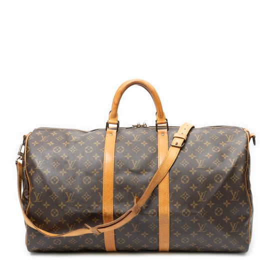 Louis Vuitton Keepall Bandouliere 55 en marrón Lienzo recubierto - Image 1