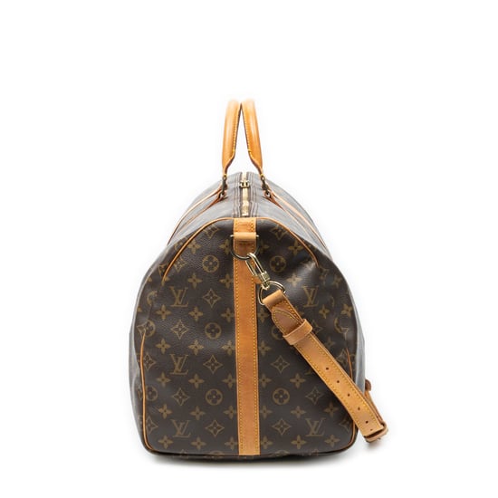 Louis Vuitton Keepall Bandouliere 55 en marrón Lienzo recubierto - Image 3