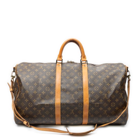 Louis Vuitton Keepall Bandouliere 55 en marrón Lienzo recubierto - Image 5