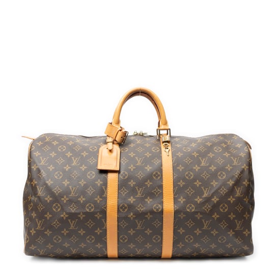 Louis Vuitton Keepall 55 en marrón Lienzo recubierto - Image 1