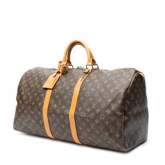 Louis Vuitton Keepall 55 en marrón Lienzo recubierto - Image 2