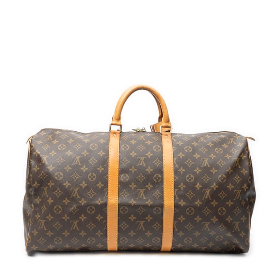 Louis Vuitton Keepall 55 en marrón Lienzo recubierto - Image 5